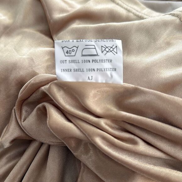 Revelry velvet bridesmaid dress size small champagne v neck flutter sleeve long - Picture 11 of 12